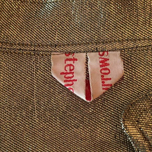 Rare Find Vintage Stephen Burrows Shimmery Gold Blouse - Size 10 - Picture 7 of 12